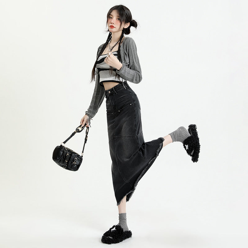 Fishtail Skirt High Waist Slimming A- Line Women