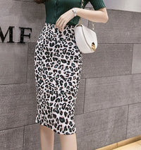 High Waist Floral Hip Skirt Midi Printed One-step
