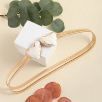 Stylish And Simple Women's Waist Chain Sweet Love Decoration Double Spring Elastic Chain Gold Skirt