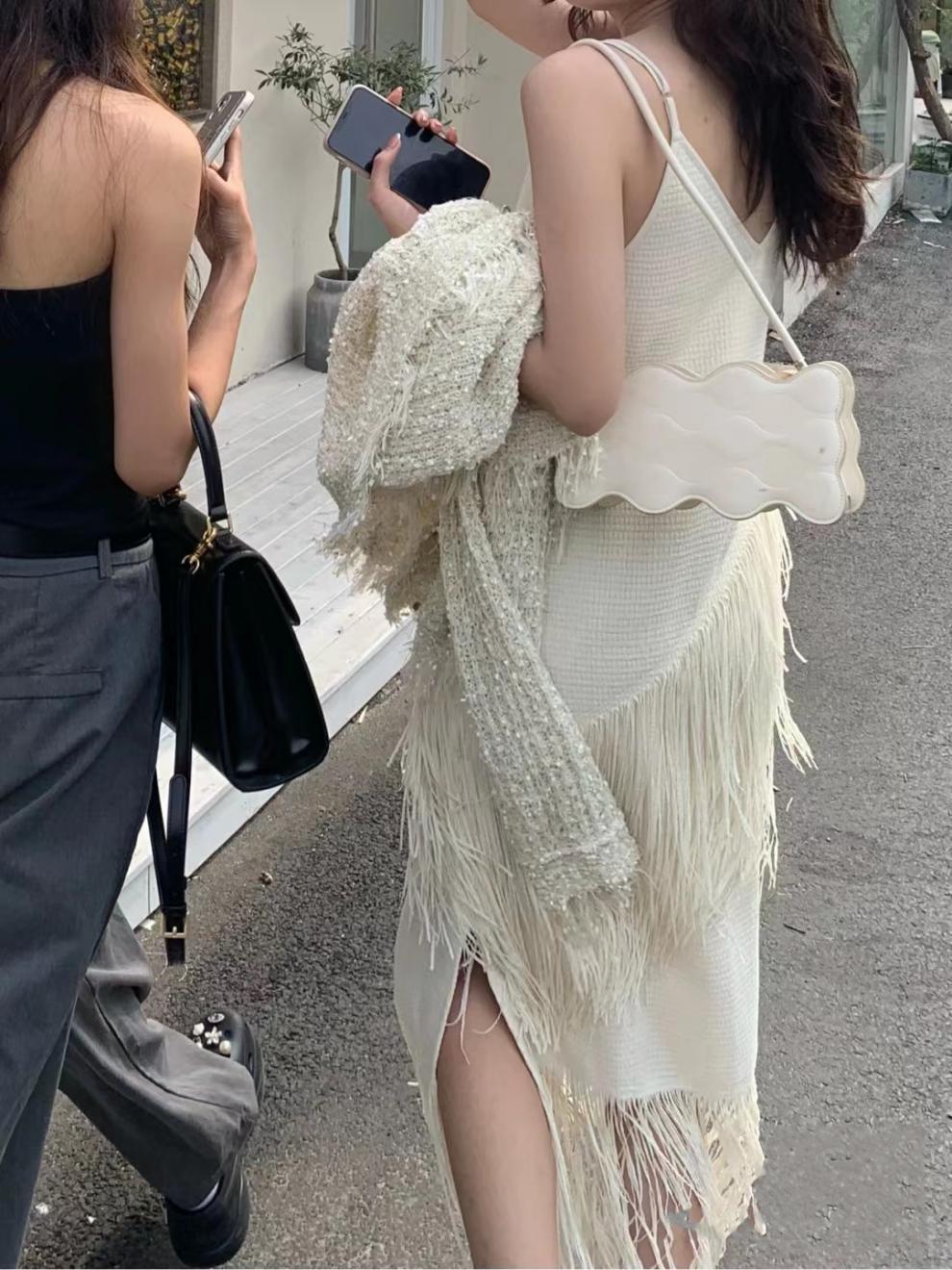 Women's Patchwork Fringed Seaside Vacation Dress
