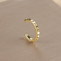 Simple Rhinestone-sensitive Alloy Double-layer Ear Clip