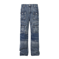 Punk High Street Fashion Design Sense Niche Tie-dye Loose Straight Trousers Men And Women