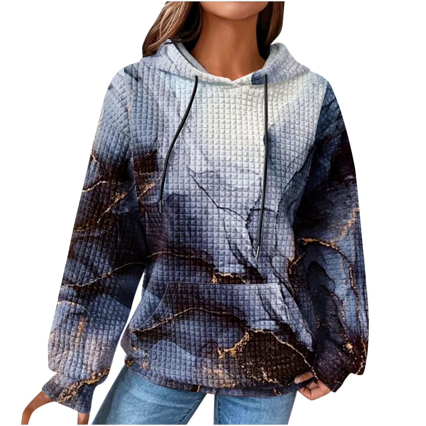 Winter Hooded Sweater Digital 3D Printing Casual Style