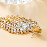 Full Rhinestone Tassel Earrings For Bride
