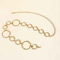 Simple Women's Waist Chain Metal Cutout Large Circle Sexy Body Chain