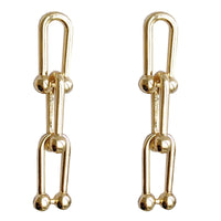 Small U-shaped Cold Wind Chain Earrings