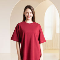 Pure Cotton Loose Shoulder Solid Color Round Neck Vest