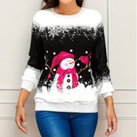 Christmas Printed Raglan Printed Sweater