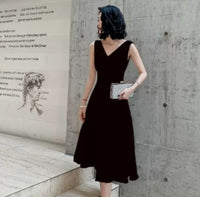 Birthday Party White V-neck Party Dress
