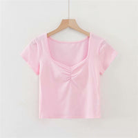 Women's Summer Midriff-baring Short Tight Short-sleeved Top