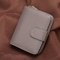First layer cowhide Korean style ladies wallet