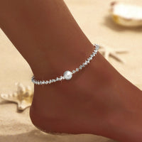 Female Fashion Cross Double-circle Anklet - Chic Angle
