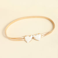 Stylish And Simple Women's Waist Chain Sweet Love Decoration Double Spring Elastic Chain Gold Skirt