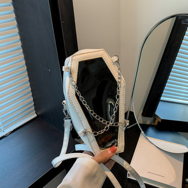 European And American Style PVC Mirror With Chain Shoulder Bag