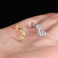 Simple Personality Copper Earrings Studded With Zircon