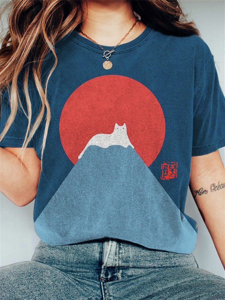 European Hip Hop Series Digital 3D Printing Ladies Street Short-sleeved Sports T-shirt - Chic Angle