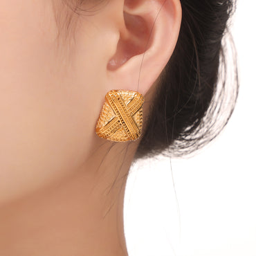 Women's Fashion Multi-layer Line Texture Earrings