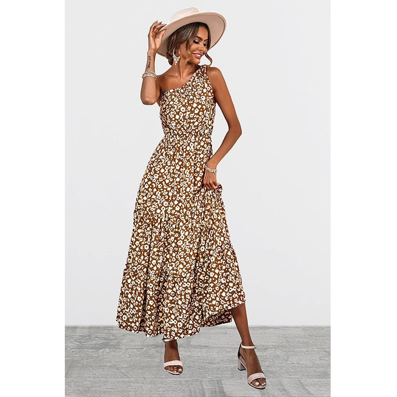 Women's Bohemian Floral Dress Beach Vacation Swing Skirt