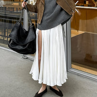 Women's Commuter Wide-hem Satin High-grade Summer Draped Skirt