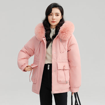 Horn Button Parka Women's Loose