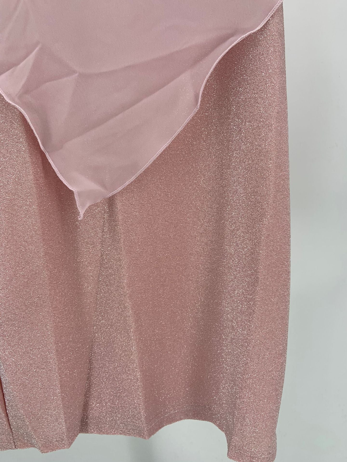 Solid Color Chiffon Fake Two-piece Slim Fit