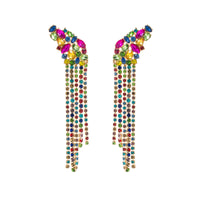 European And American Ins Earrings Exaggerated Long Alloy