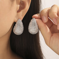 European And American Chic Style Niche Diamond Water Drop Earrings