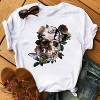 Vintage Print Letter Fashion Clothing Short-sleeved T-shirt