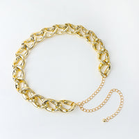 Gold Metal Cutout Women's Waist Chain Personalized Body Chain Single Sexy Cuban With Dress Accessories