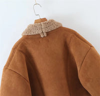 American Vintage Single-Breasted Lamb Fleece Top