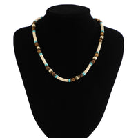 Men's Bohemian Wooden Bead Stitching Beaded Necklace - Chic Angle
