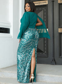 Missord V Neck Contrast Sequin