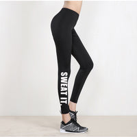 Women's Leggings Wish Foreign Trade Letter Printing Leggings Slim Pencil Pants DDK12
