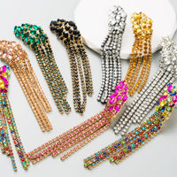 European And American Ins Earrings Exaggerated Long Alloy