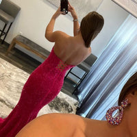 Sequin Evening Dresses For Women Formal Long Prom Party Gowns
