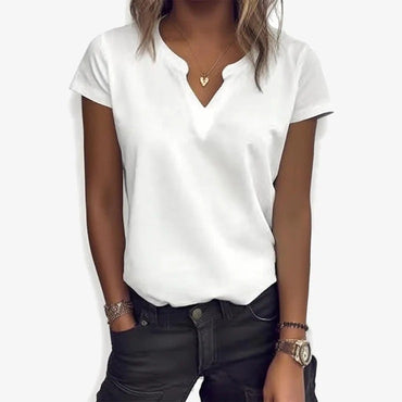 Women's New Solid Color Sleeveless Shirt Fashion V-neck Vest - Chic Angle