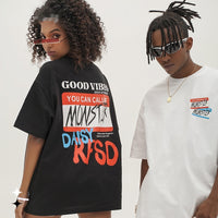 Men's Summer Loose Street Cotton Printed T-shirt