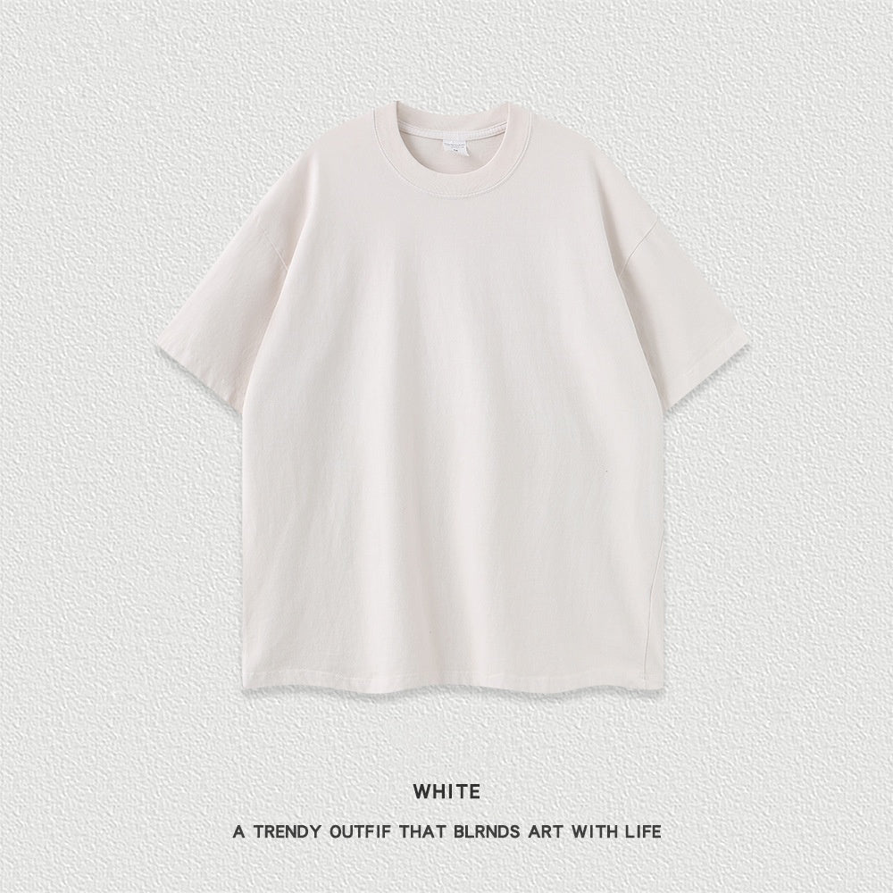 Women's American-style Distressed Linen Cotton Short Sleeve