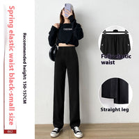 High Waist Drooping Straight Mopping Pants Black Wide Leg Pants
