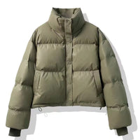 Wash-free PU Leather Cotton-padded Women's Short Thickened Small Cotton Coat Jacket