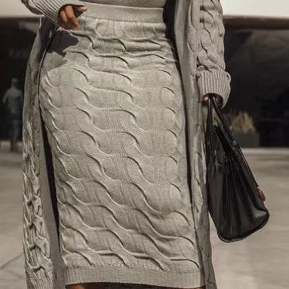 European And American Knitted Slim Sexy Hip Skirt