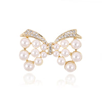 Rhinestone-encrusted Pearl Brooch Anti-exposure Accessories