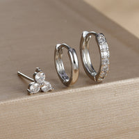Fashion Simple Simple Bracelet Micro-inlaid Zircon Earrings