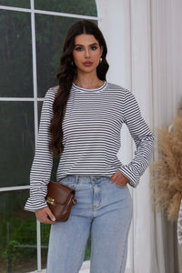 Women's Striped Long Sleeved Shirt
