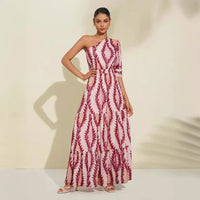 Plant Floral-print Off-shoulder Dress