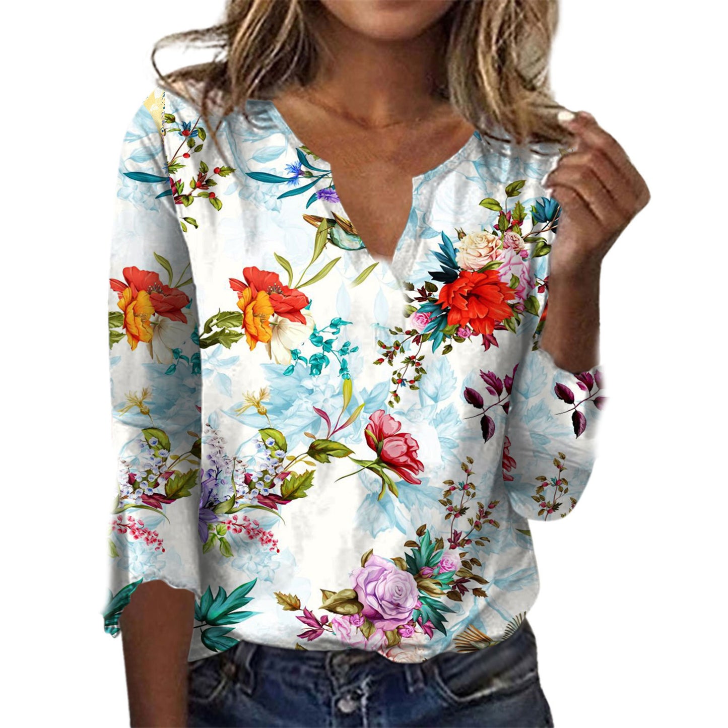 Women's Fashion Loose Summer Printed Top
