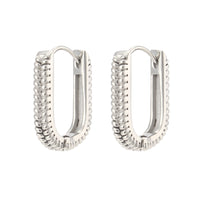 Ear Hoop Jewelry Women's Stainless Steel Rectangular Ear Clip