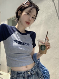 Pure Desire Style Short Student Top American Design Sense Ins