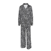 Women's Fashion Loose Striped Printed Homewear - Chic Angle