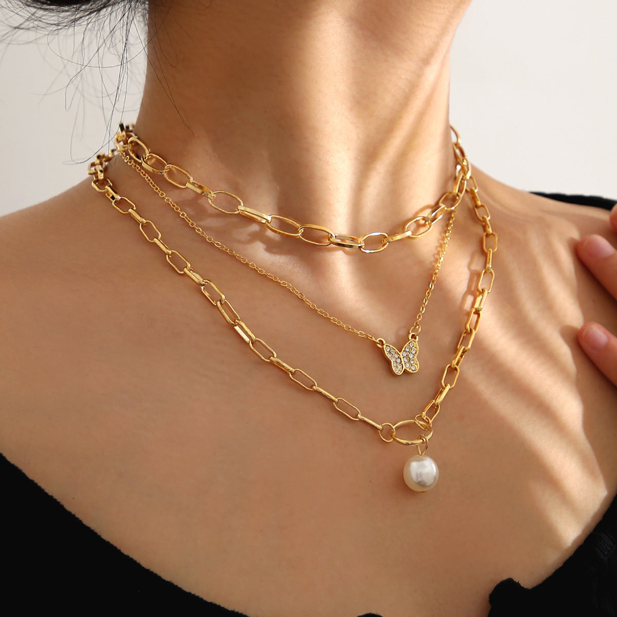 Chain Necklace Multi-layer Twin Necklace Women's Fashion - Chic Angle